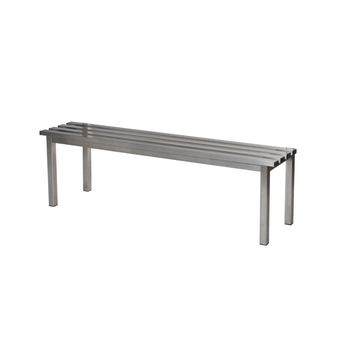 Stainless Steel Benches with Stainless Steel Slats