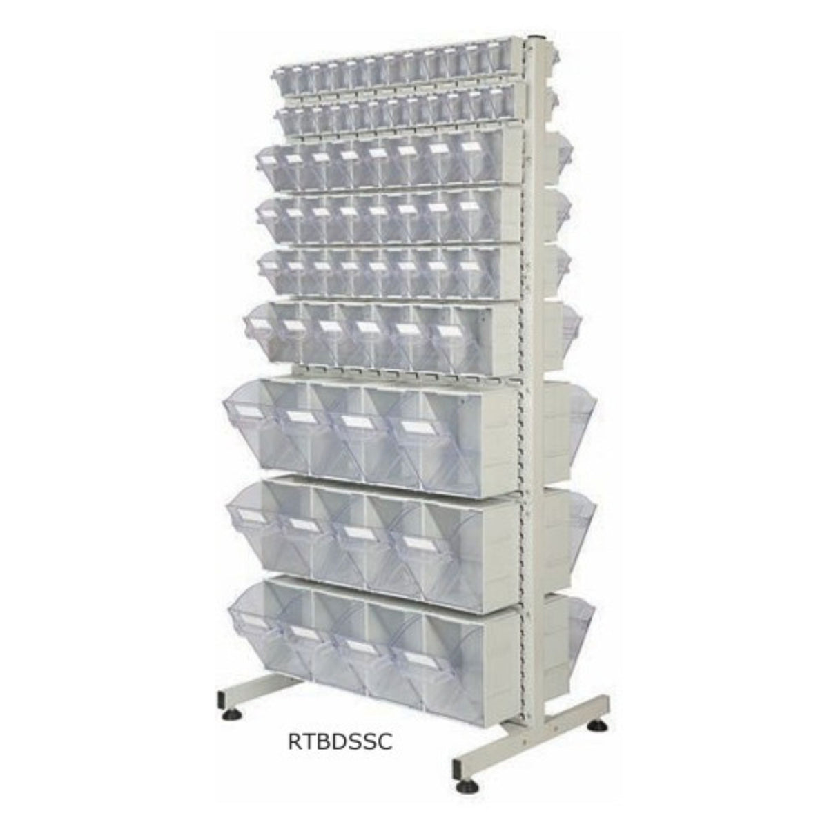 Tilt Bin Stand with Double Sided Louvre Panel