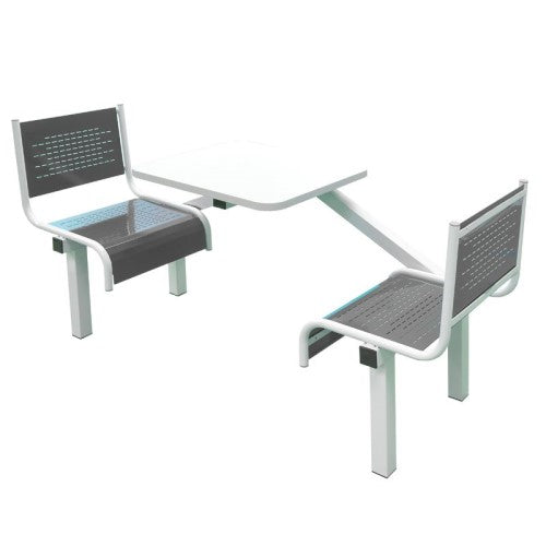 Grey 2 Seater Canteen Table with Single Entry