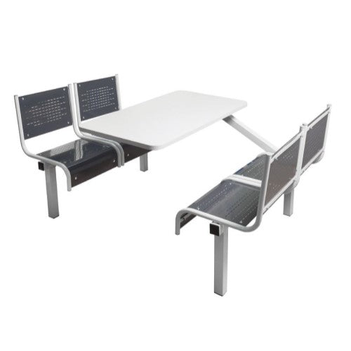 Grey 4 Seater Canteen Table with Single Entry