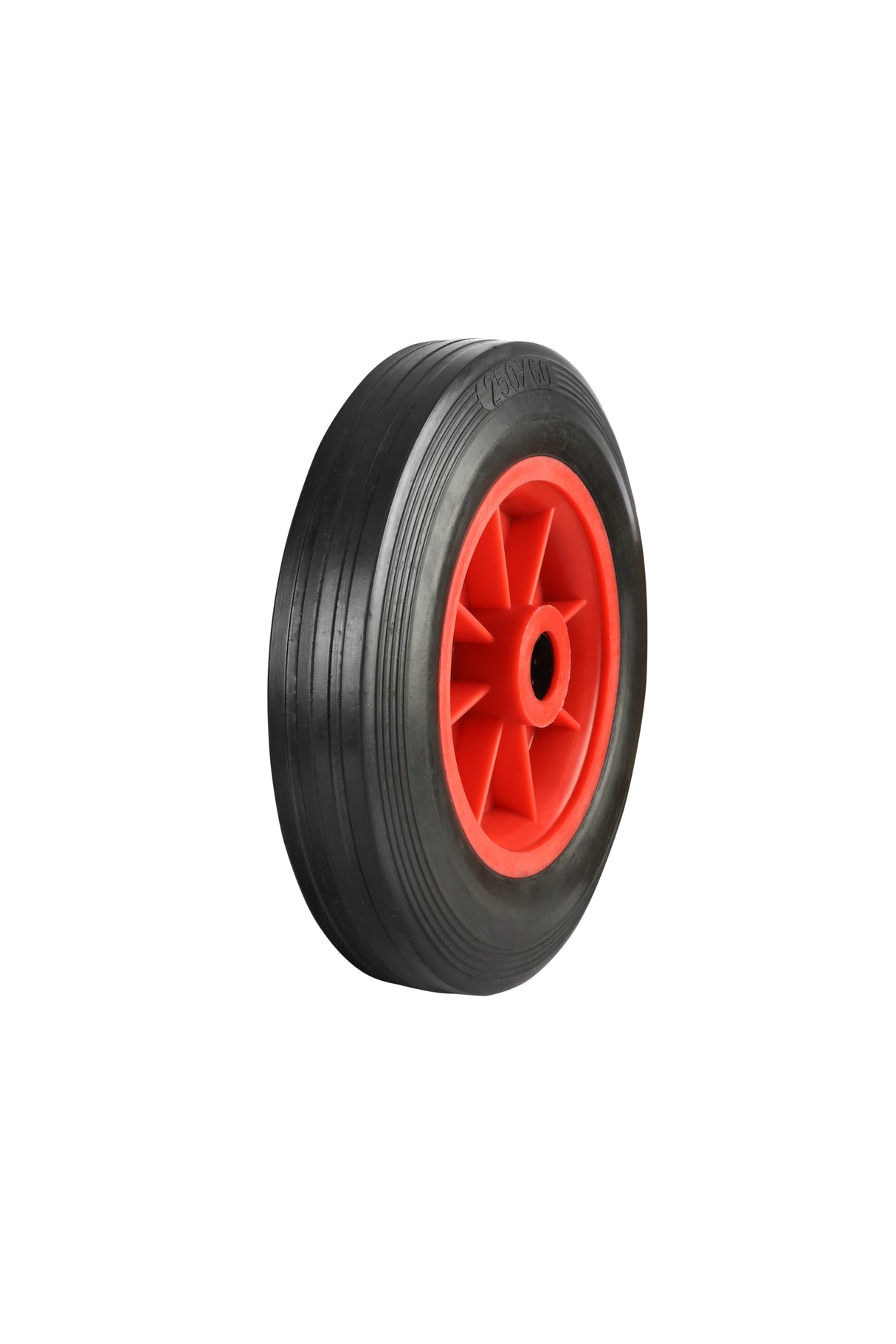 Wheels - EPR Series (Black solid Rubber tyred wheels with Red Polypropylene centres)