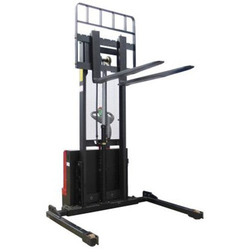 Fully Powered Straddle Pallet Stacker with Adjustable Forks