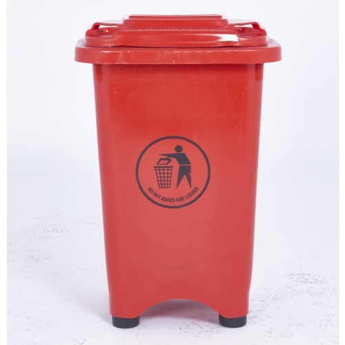 50 Litre Bin with Feet - Red