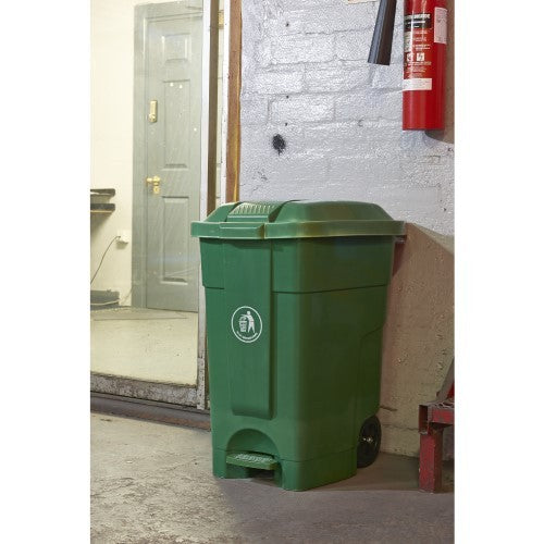 Green Pedal Bin in a Warehouse