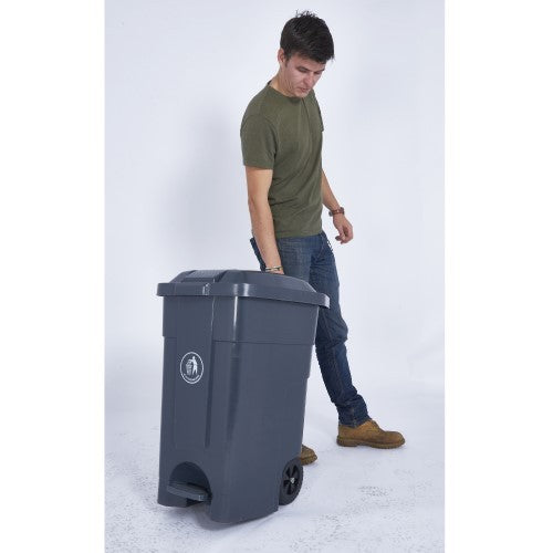 Grey Pedal Bin Being Pulled