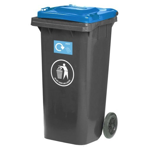 Wheelie Bin with Blue Lid