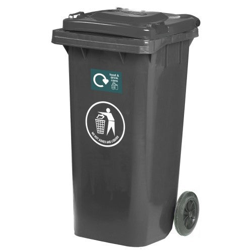 Wheelie Bin with Dark Grey Lid