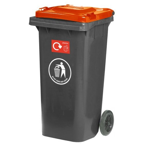 Wheelie Bin with Red Lid