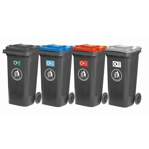Wheelie Bins with Coloured Lids