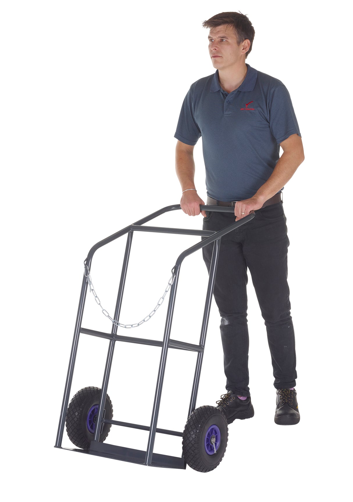 Heavy Duty Cylinder Trolleys with Puncture Proof Wheels