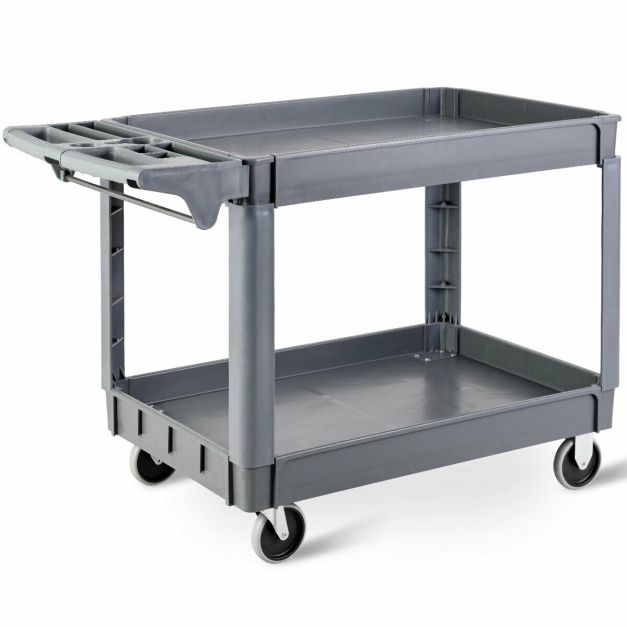 Heavy Duty Plastic Service Trolley With Trays