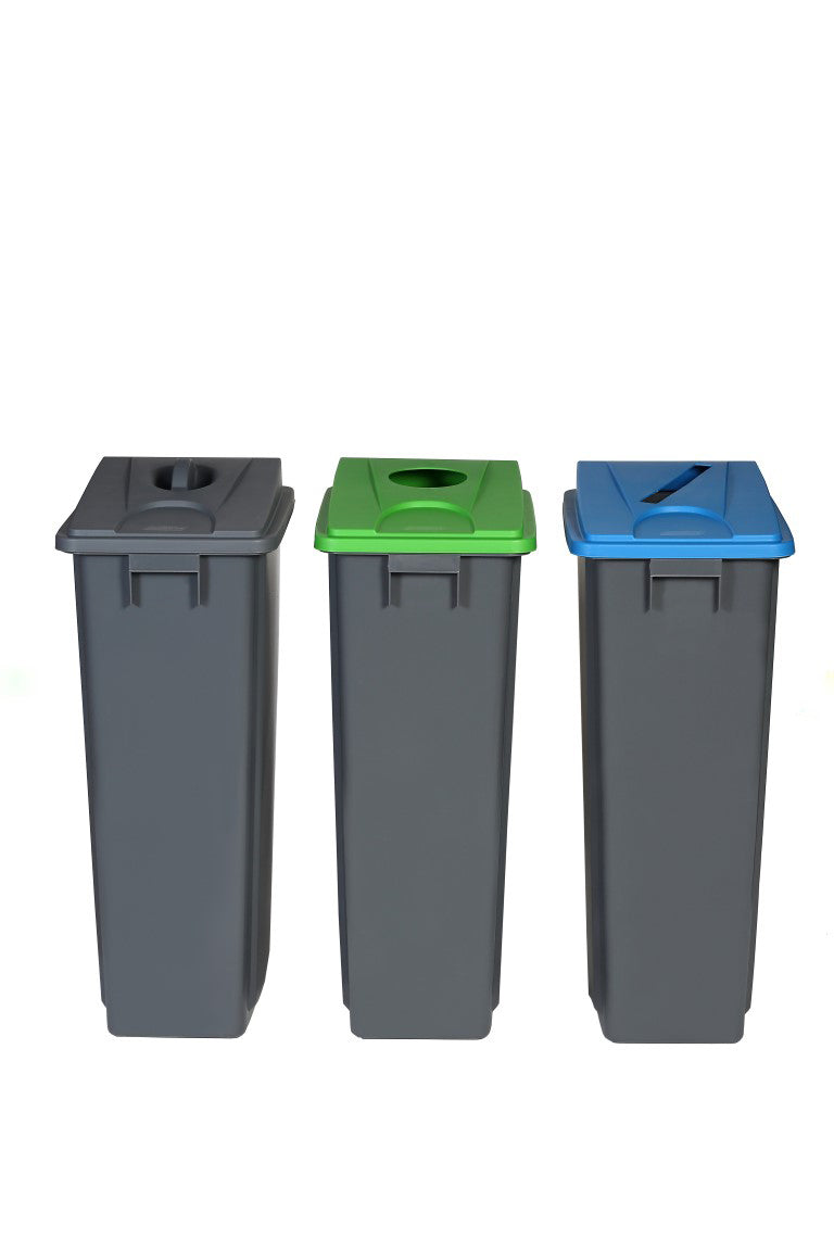 Recycling Waste Bins with Lid Options - 80L Bins