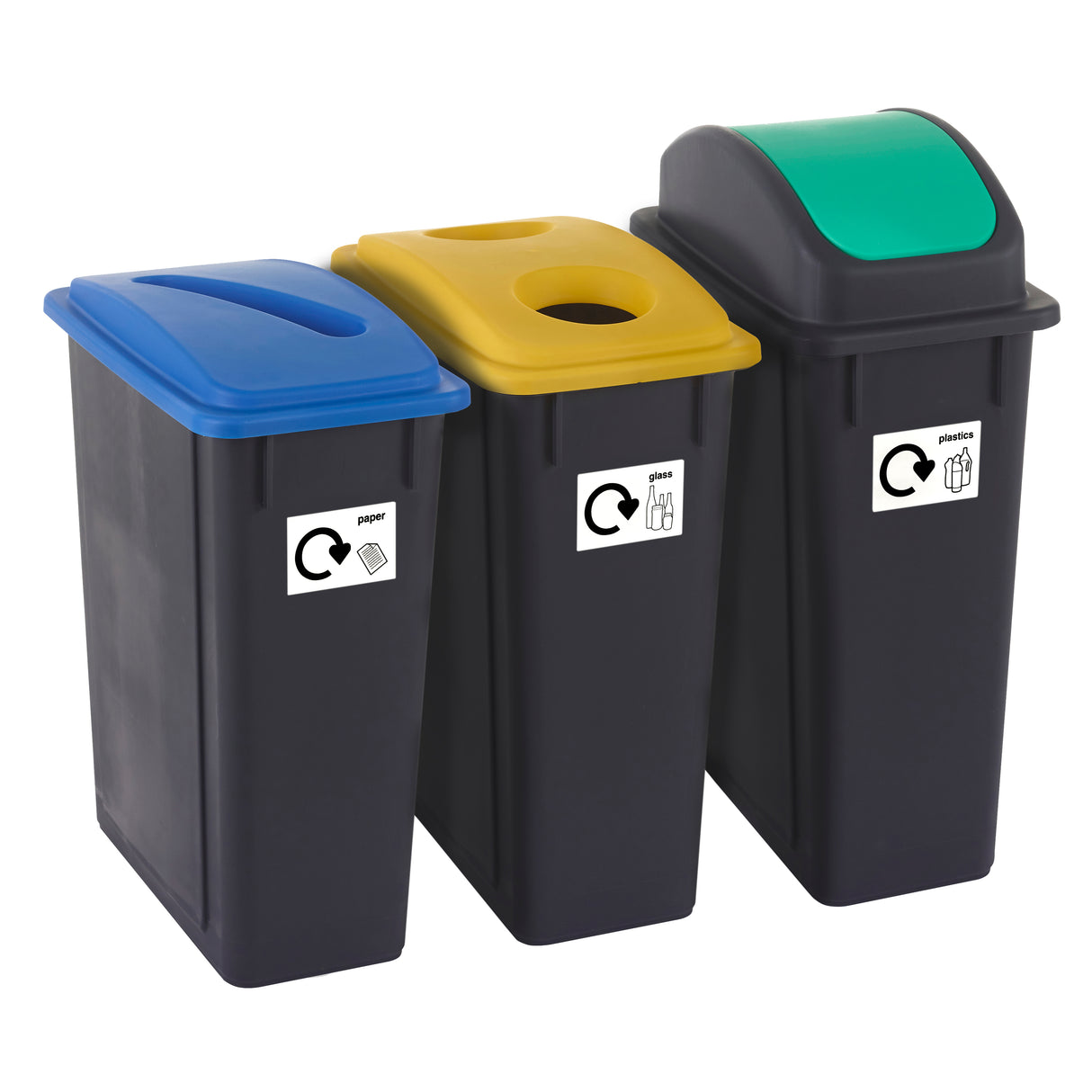 Recycling Bins - Set of 3