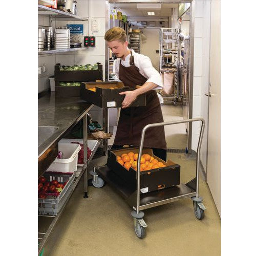 Stainless Steel Platform Truck in Use