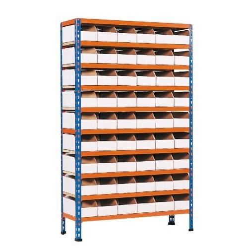 Shelving Bay for Cardboard Bins - 54 Bins