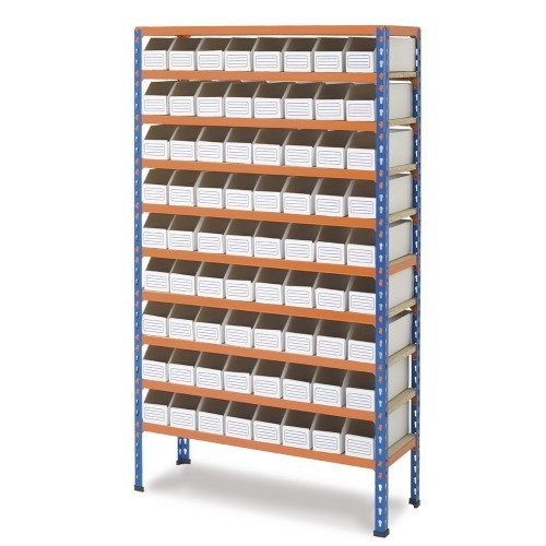 Shelving Bay for Cardboard Bins - 72 Bins