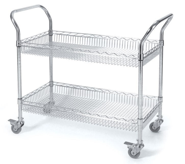 Chrome basket trolley