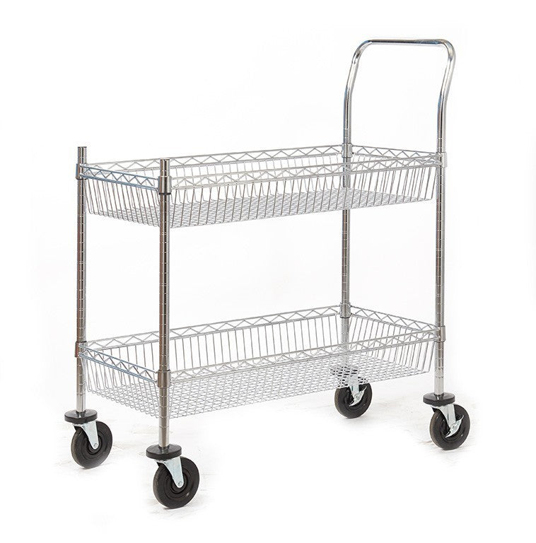 Chrome Plated Wire Tray Trolley