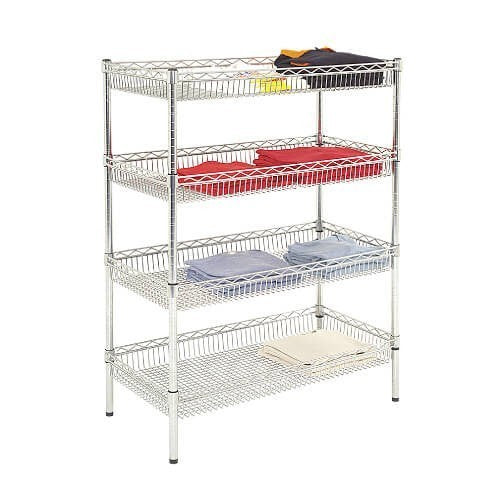 Chrome Wire Basket Shelving