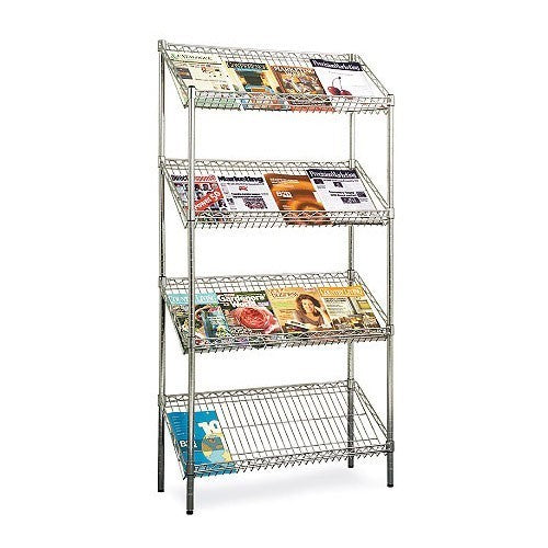 Chrome Wire Literature Shelving
