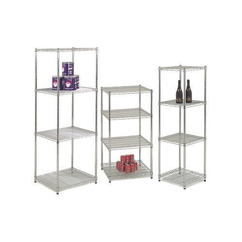 Chrome Wire Square Tower Shelving 2