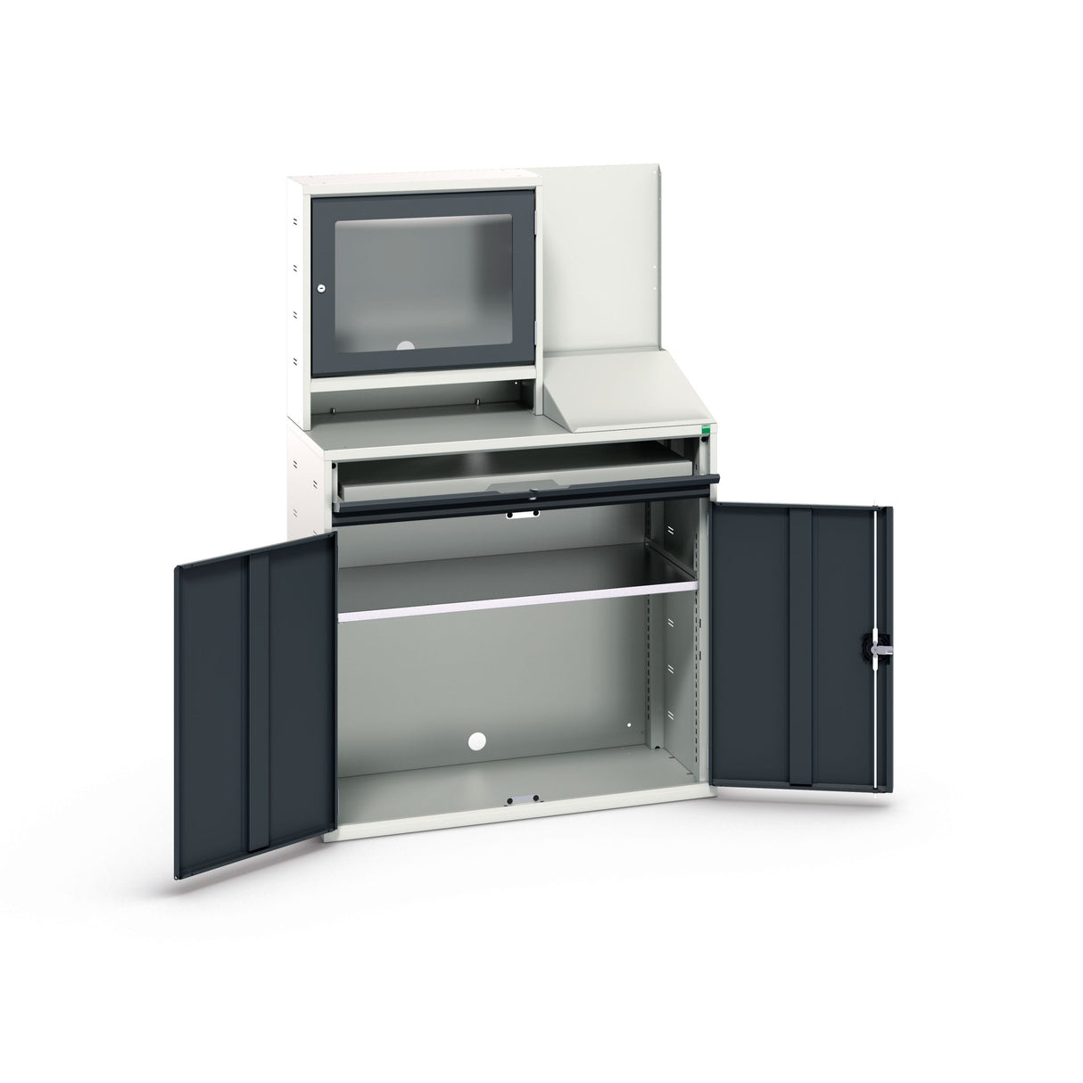 computer cupboard with monitor housing