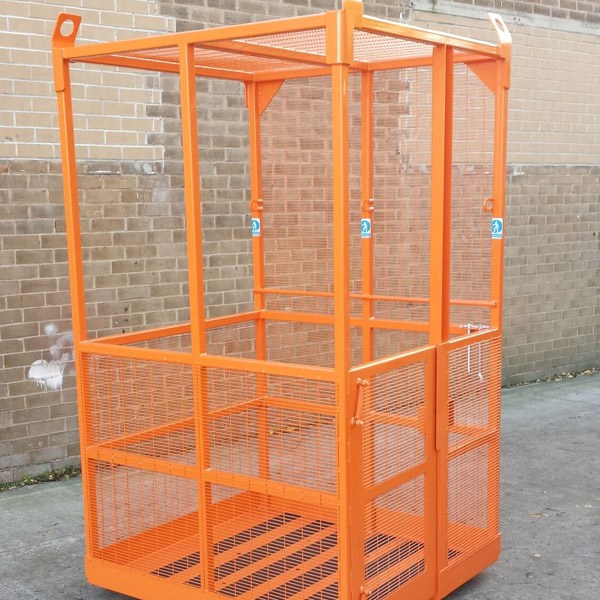 crane and fork mounted safety cage