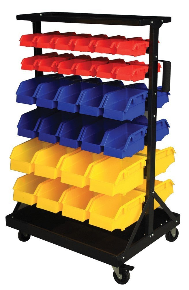 Double Sided Bin Trolley with 60 Bins