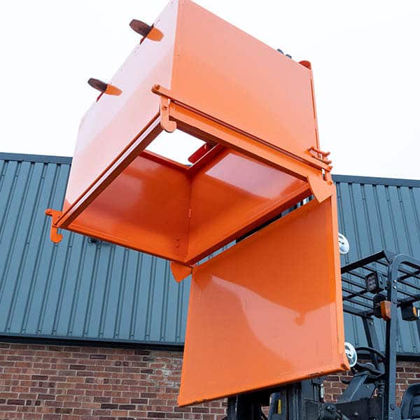 drop bottom tipping skip