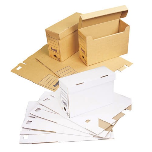 Flip Top Archive Storage Boxes - Pack of 20