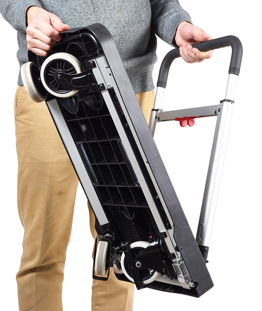 Foldaway Plastic Platform Trolley - Half Folded