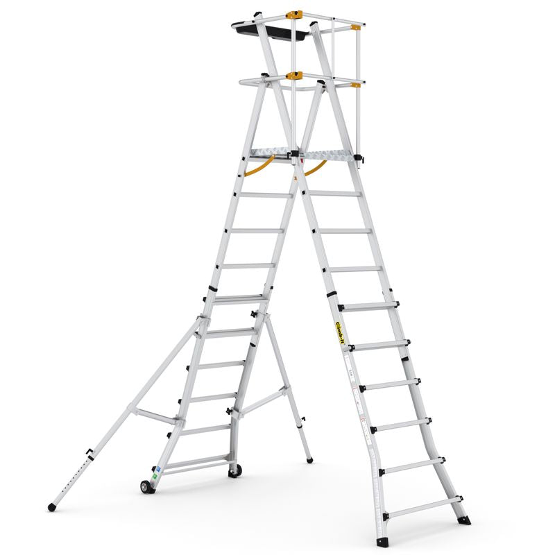 folding telescopic platform step