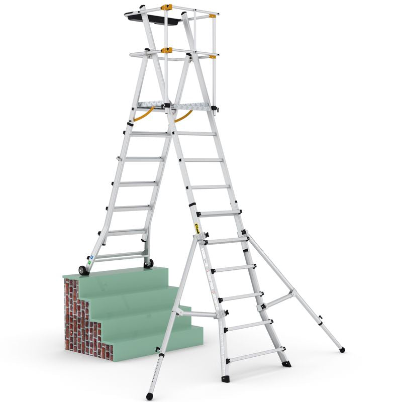 folding telescopic platform step