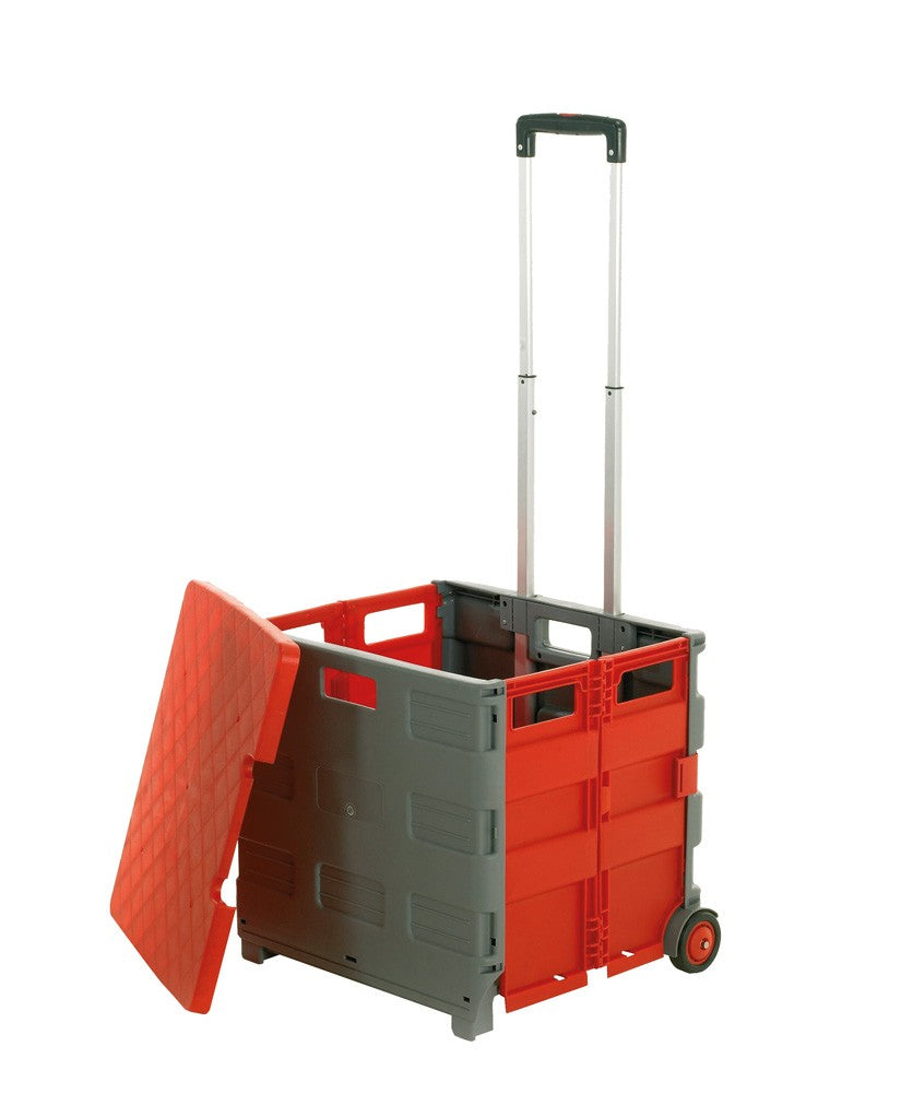 Folding Box Trolley with Removable Lid