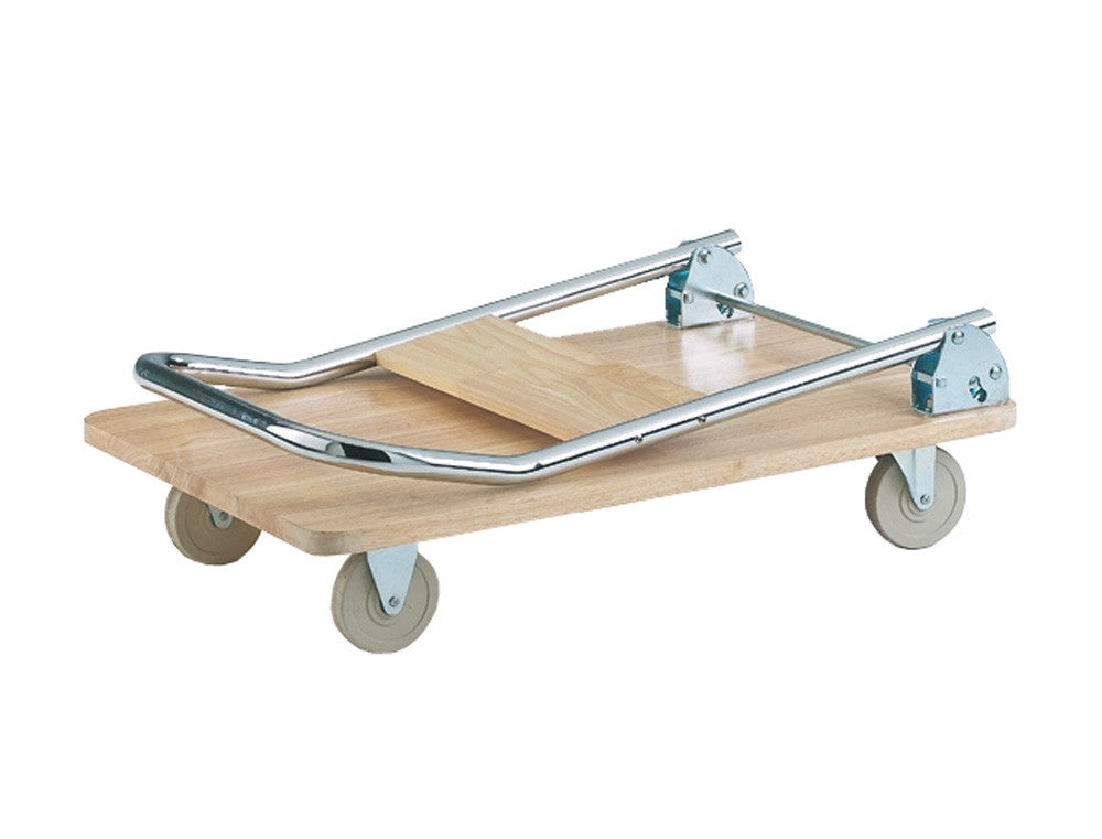 Folding Trolley with Wooden Deck - Folded