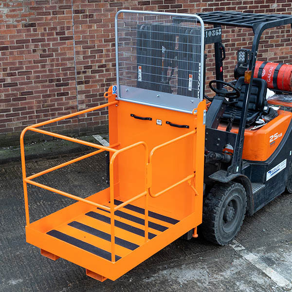 forklift safety cage with side gate