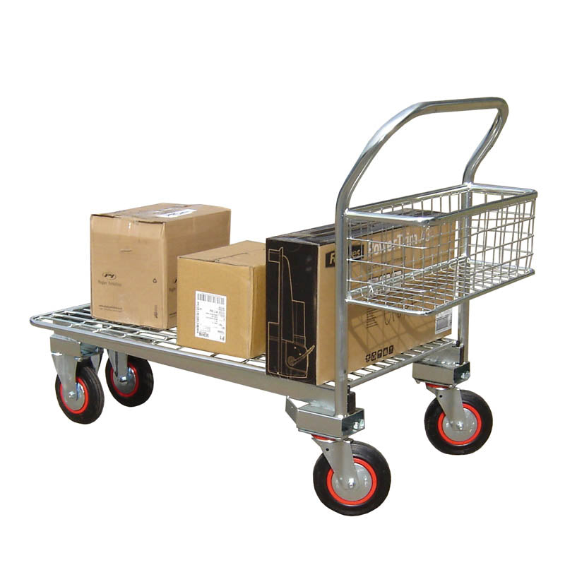 galvanised cash and carry trolley