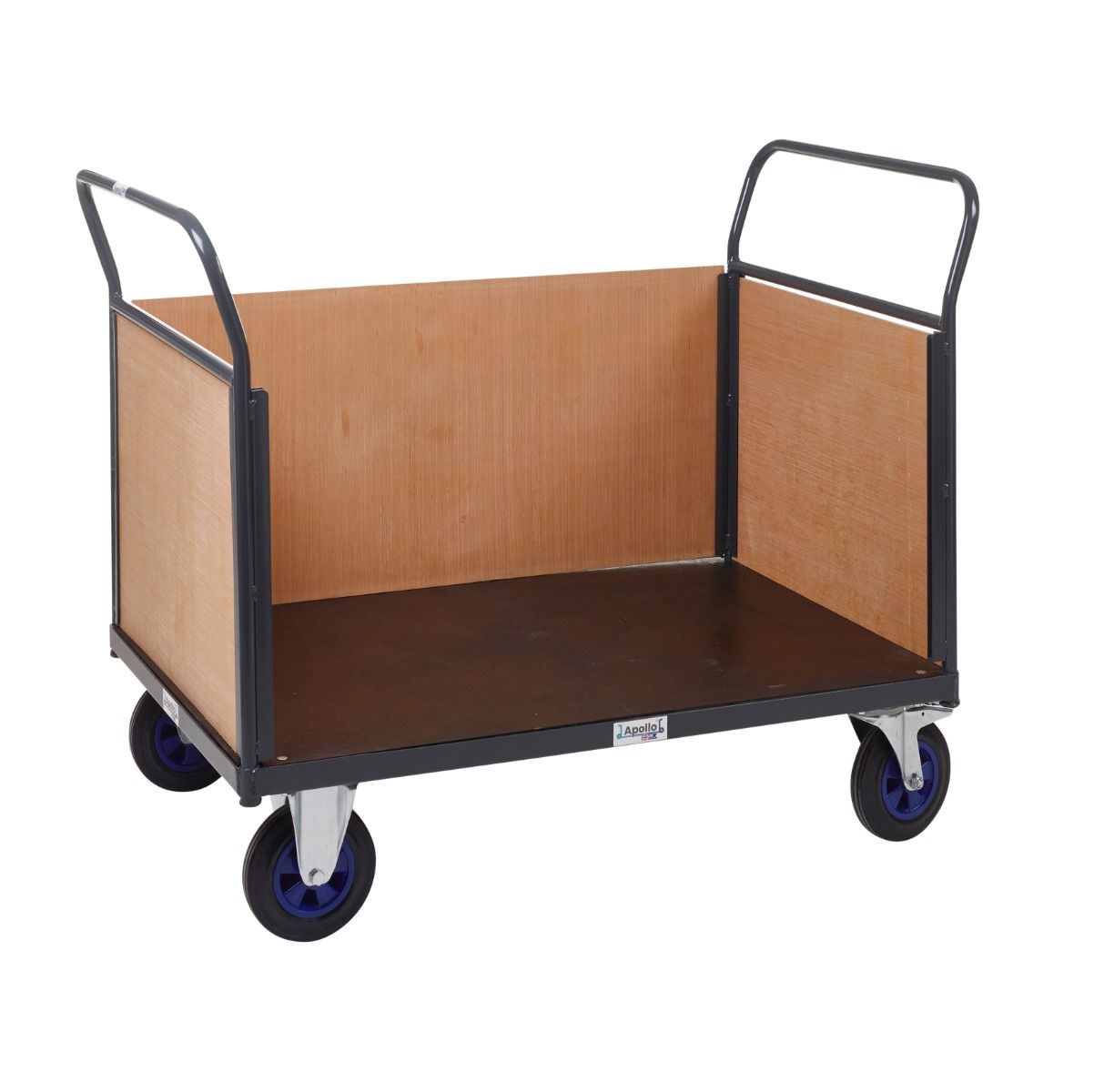 Heavy Duty Platform Trolley with Timber Sides