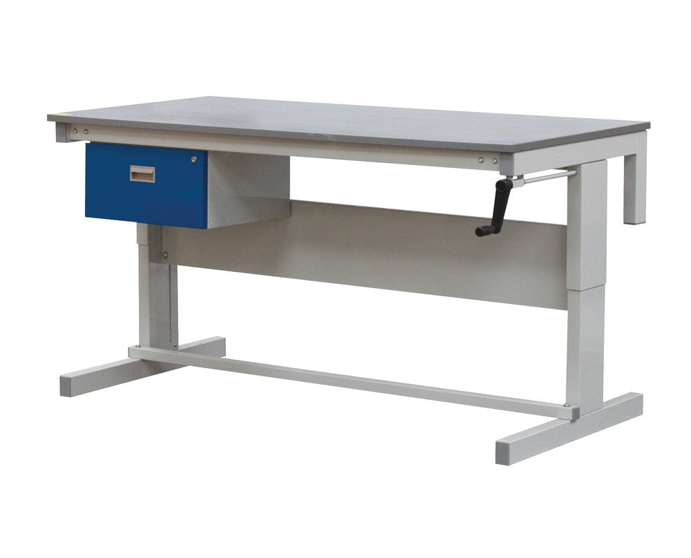 Heavy Duty Height Adjustable Workbench with a drawer