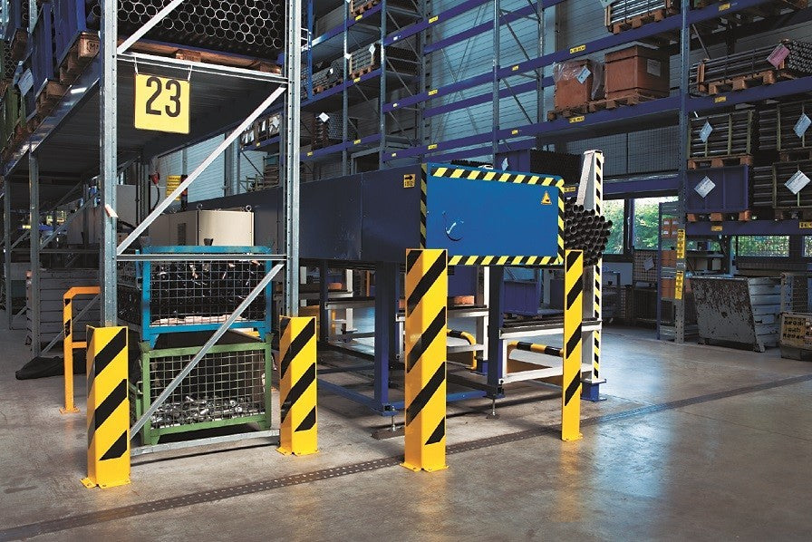Heavy Duty Pallet Racking Protectors in use
