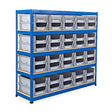 Heavy Duty Shelving Unit with Eurocontainers