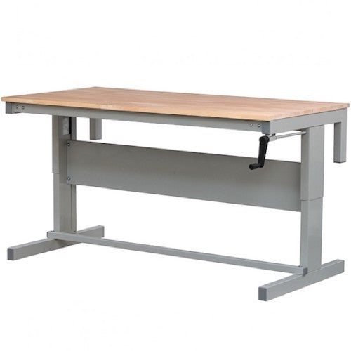 height adjustable workbench beech