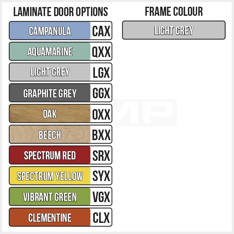 laminate door locker colours