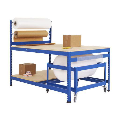 large packing bench with trolley