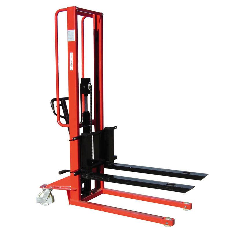 Manual Pallet Stacker with Adjustable Forks