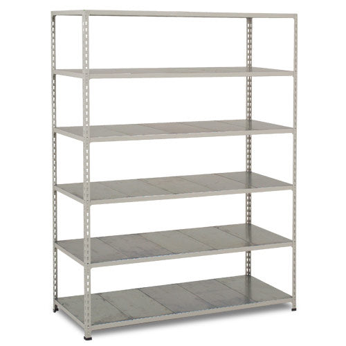 Medium Duty Shelving with 6 Levels 1525mm Wide galvanised galvanised shelves