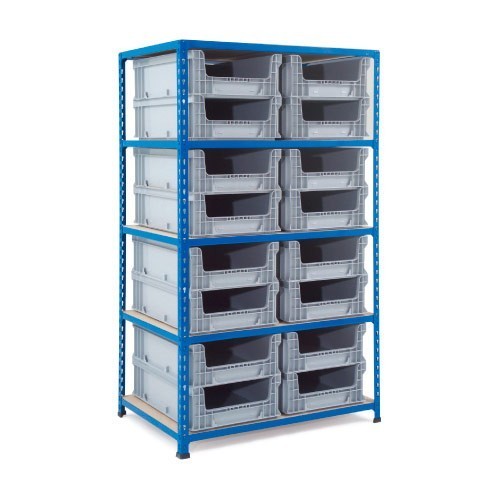Medium Duty Shelving Unit with Eurocontainers