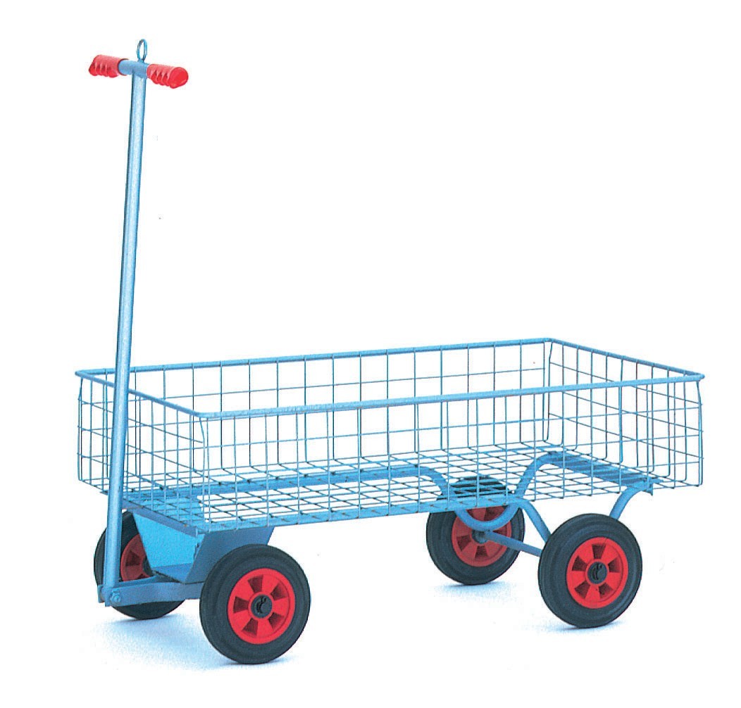 Mini Hand Platform Truck with Mesh Sides