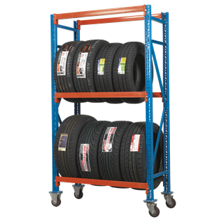 mobile heavy duty tyre rack
