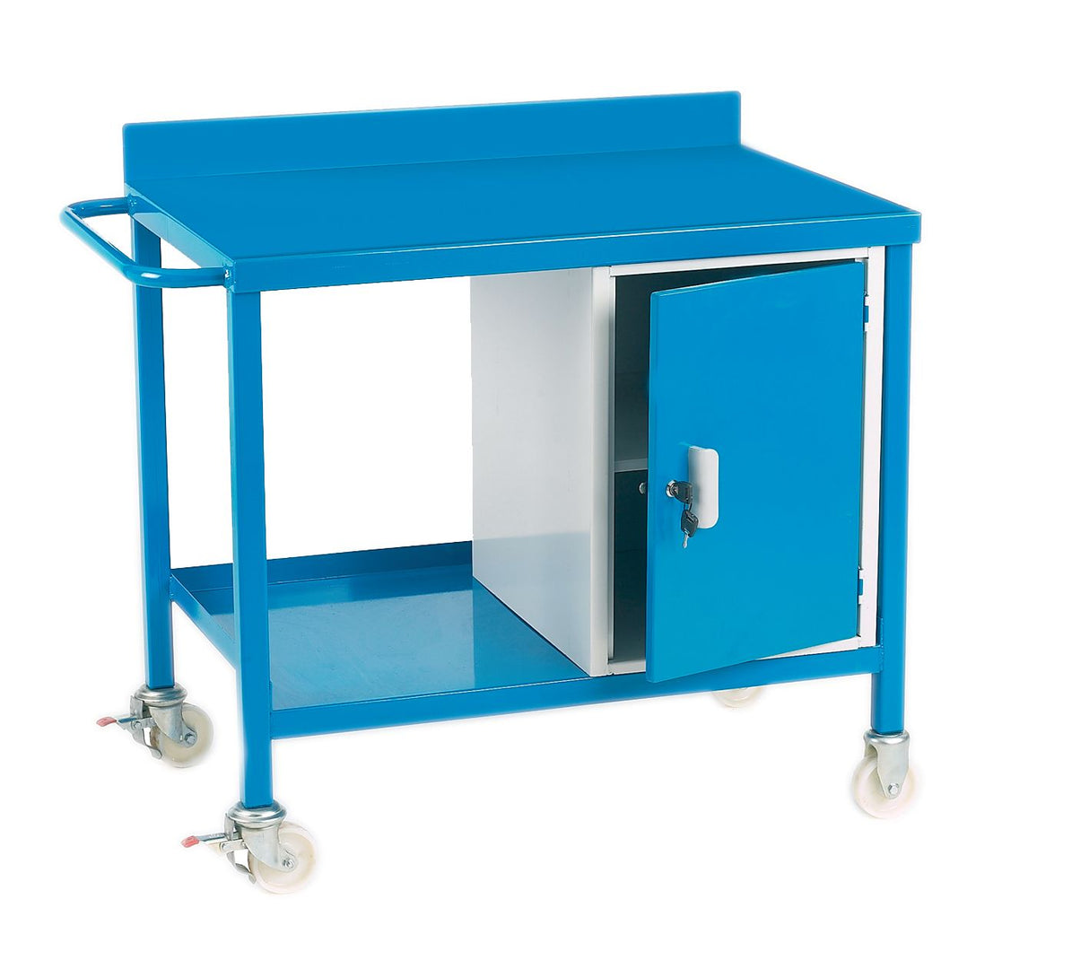 mobile workbench with cupboard
